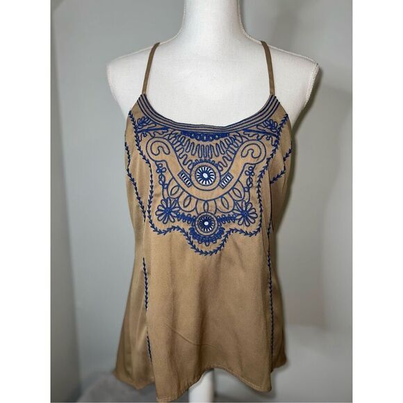 Women’s Tank Top Boho Embroidered Festival SMALL - Picture 2 of 9